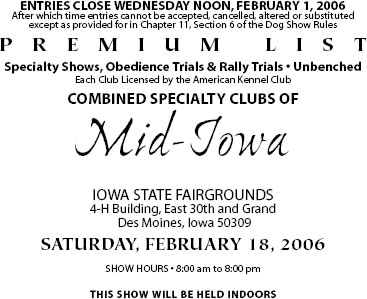 The Combined Iowa Dog Shows